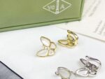 原單VCA梵克雅寶Cleef & Arpels白貝母蝴蝶耳夾