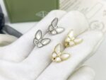 原單VCA梵克雅寶Cleef & Arpels白貝母蝴蝶耳夾
