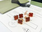 原單VCA梵克雅寶新款1.5中號四葉草耳釘