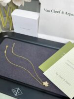 原單VCA梵克雅寶Cleef & Arpels滿鑽三花系列項鍊