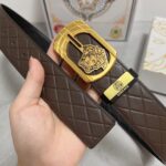 原單Versace凡賽斯頭層牛皮腰帶3.8cm男士皮帶