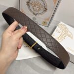 原單Versace凡賽斯頭層牛皮腰帶3.8cm男士皮帶