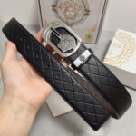 高仿Versace凡賽斯頭層牛皮腰帶3.8cm男士皮帶