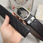 高仿Versace凡賽斯頭層牛皮腰帶3.8cm男士皮帶
