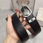 高仿Versace凡賽斯頭層牛皮腰帶3.8cm男士皮帶