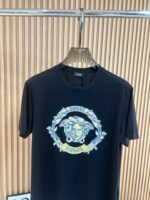 原單Versace 凡賽斯黑色小鑽點綴鑲嵌medusa1978短袖T恤