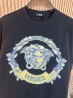 原單Versace 凡賽斯黑色小鑽點綴鑲嵌medusa1978短袖T恤