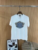 原單Versace凡賽斯重工刺繡施華洛世奇小鑽點綴鑲嵌短袖T恤