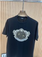 復刻Versace凡賽斯重工刺繡施華洛世奇小鑽點綴鑲嵌短袖T恤