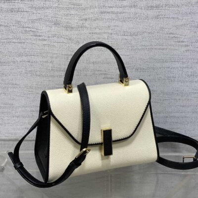 高仿𝐕𝐚𝐥𝐞𝐗𝐭𝐫𝐚包包 Iside Crossbody Micro bag 手提包單肩包 黑拼白