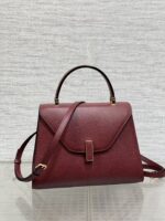 複刻高仿𝐕𝐚𝐥𝐞𝐗𝐭𝐫𝐚包包 Iside Top handle medium bag 手提包單肩包 酒紅色