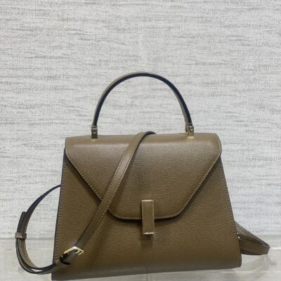 複刻高仿𝐕𝐚𝐥𝐞𝐗𝐭𝐫𝐚包包 Iside Top handle medium bag 手提包單肩包 深卡色