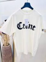 復刻Celine賽琳刺繡配以經典凱旋門印花白色半袖T恤