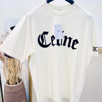 復刻Celine賽琳刺繡配以經典凱旋門印花白色半袖T恤