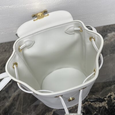 原單Celine賽琳Bonnie白色牛皮雙肩包後背118702