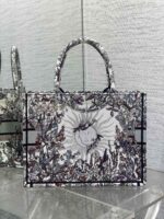 復刻Dior新款Tote太陽刺繡圖案托特包