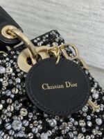 高仿Dior Lady女士黑色串珠手提包