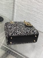 高仿Dior Lady女士黑色串珠手提包