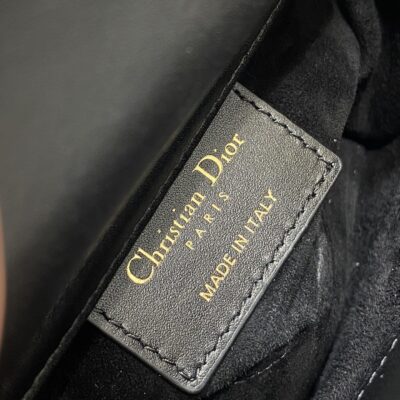 高仿Dior Lady女士黑色串珠手提包