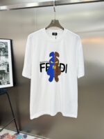 高仿網站Fendi芬迪新款FD家族FF男女同款短袖T恤三色