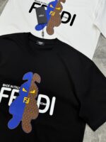 高仿網站Fendi芬迪新款FD家族FF男女同款短袖T恤三色