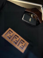 頂級Fendi芬迪新款雙F刺繡短袖T恤