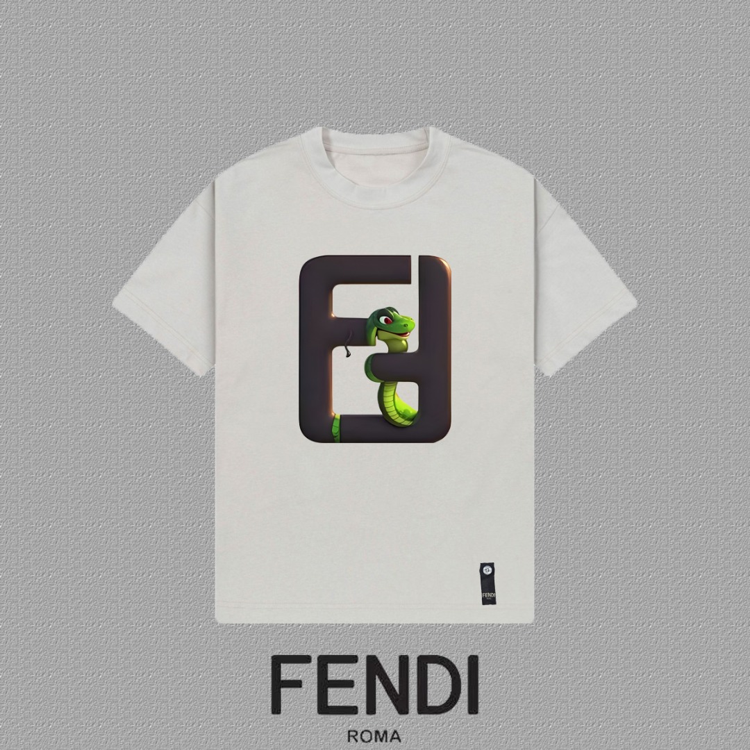 原單Fendi芬迪2025FW短袖T恤LOGO印花短袖