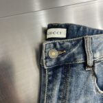 高仿gucci古馳2025歐洲專櫃新款数位印花牛仔褲