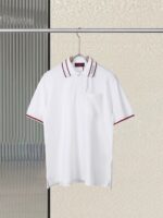 原單gucci古馳新款白色翻領POLO衫