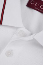 原單gucci古馳新款白色翻領POLO衫