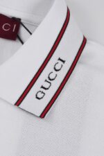 原單gucci古馳新款白色翻領POLO衫