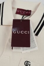 高仿衣服gucci古馳2025SS新款領子撞色撞色設計POLO衫