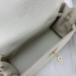 高仿Hermes愛馬仕Kelly messenger奶昔白郵差包