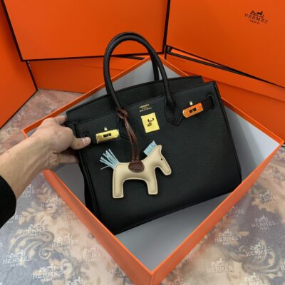 頂級Hermes愛馬仕黑色金扣Birkin鉑金包TOGO皮