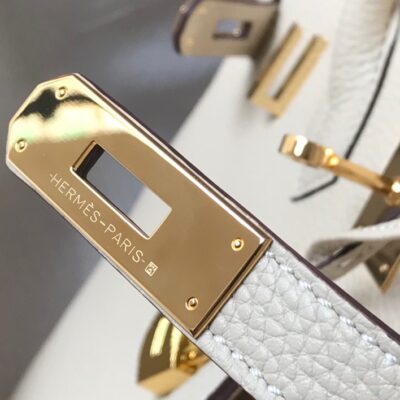 高仿Hermes愛馬仕奶昔白金扣Birkin鉑金包TOGO皮