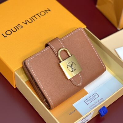頂級錢包LV路易威登M12408棕色Portfoille Locky 短夾