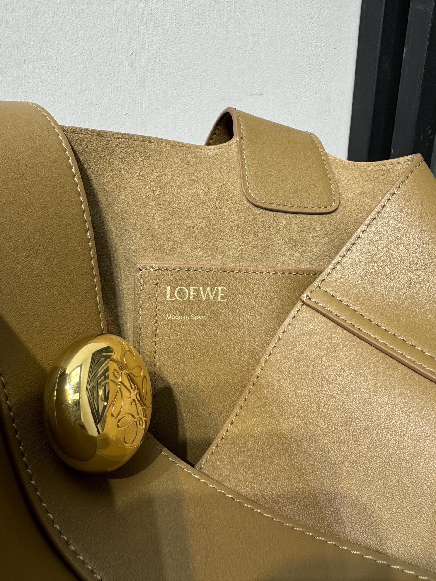 原單LOEWE羅意威走秀款peebble bag水桶包66035
