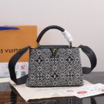 復刻LV路易威登M94740全皮荔枝紋手腕蓋頭女挎包