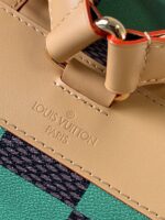 高仿LV路易威登N40564綠色格Christopher雙肩包