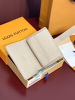 高仿錢包LV路易威登 M12408 杏色Portfoille Locky 短夾