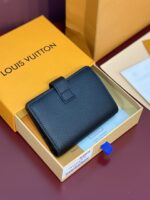 高仿錢包LV路易威登M12408黑色Portfoille Locky 短夾