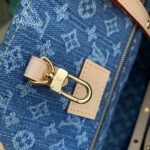 高仿LV路易威登 M46871 Onthego系列藍色丹寧牛仔布中號手袋