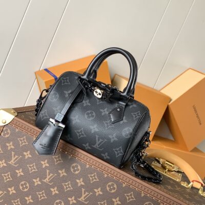頂級LV路易威登M24606黑花枕頭包