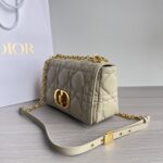 Dior 迪奧精品仿製 Caro 米白羊皮金扣鏈條包