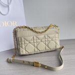 Dior 迪奧精品仿製 Caro 米白羊皮金扣鏈條包