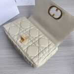 Dior 迪奧精品仿製 Caro 米白羊皮金扣鏈條包