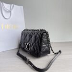Dior 迪奧頂級原單 Caro 黑銀羊皮鏈條包