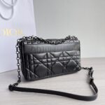 Dior 迪奧頂級原單 Caro 黑銀羊皮鏈條包