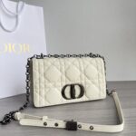Dior 迪奧一比一 Caro 黑扣羊皮鏈條包