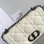 Dior 迪奧一比一 Caro 黑扣羊皮鏈條包